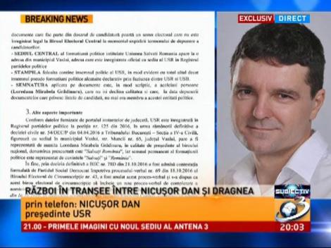 Război &icirc;n tranşee &icirc;ntre Nicuşor Dan şi Dragnea