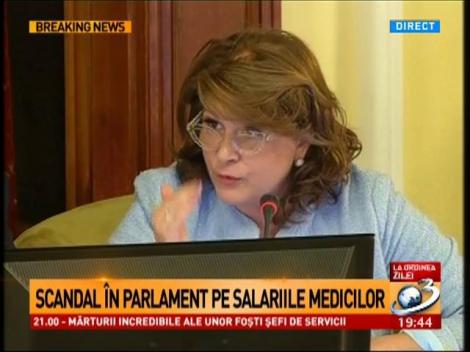 Scandal &icirc;n Parlament pe salariile medicilor