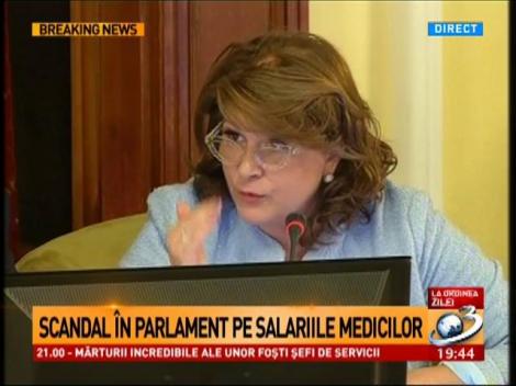 Scandal în Parlament pe salariile medicilor