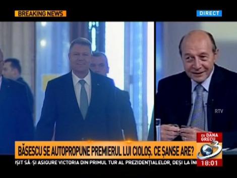 Băsescu se autopropune premierul lui Iohannis