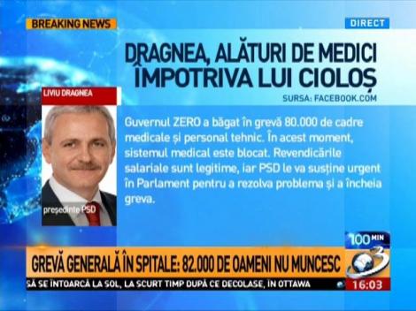Dragnea, alături de medici &icirc;mpotriva Cioloş