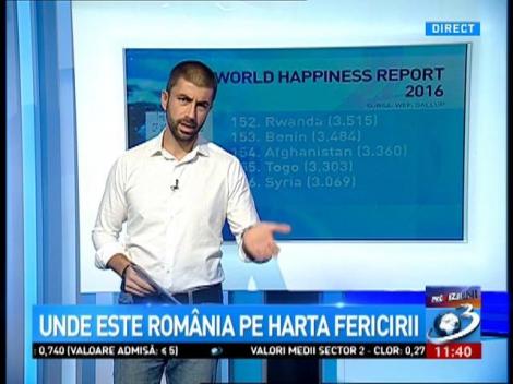 Harta fericirii – unde se află România?