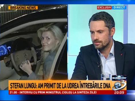 Mărturie explozivă în direct a lui Ştefan Lungu: Am primit de la Udrea întrebările DNA