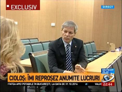 Ce &icirc;şi reproşează Dacian Cioloş
