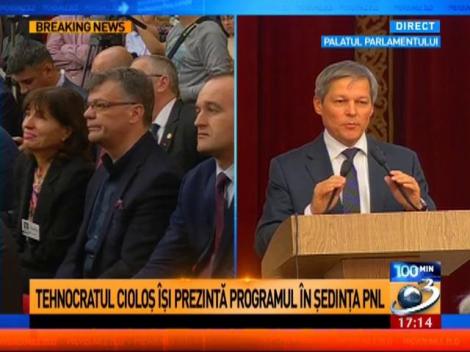 Cioloş &icirc;şi prezintă programul &icirc;n şedinţa PNL