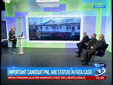 Important candidat PNL are statuie în faţa casei