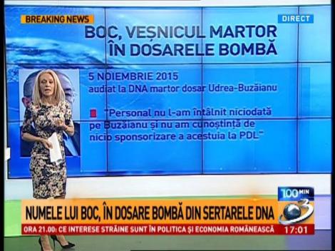 Boc, veşnicul martor &icirc;n dosarele bombă