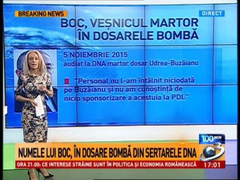 Boc, veşnicul martor în dosarele bombă