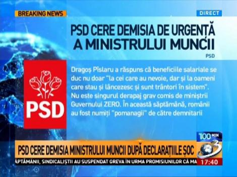 PSD cere demisia de urgenţă a ministrului muncii