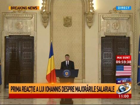 Președintele Klaus Iohannis, prima reacție la legea majorărilor salariale &icirc;n Sănătate şi Educaţie