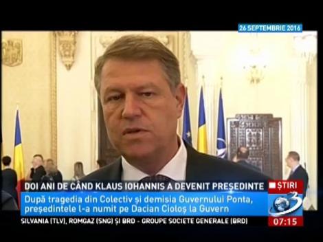 Klaus Iohannis, la doi ani de mandat