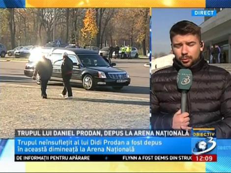 Sicriul cu trupul neînsuflețit al lui Daniel Prodan a fost depus la Arena Naţională