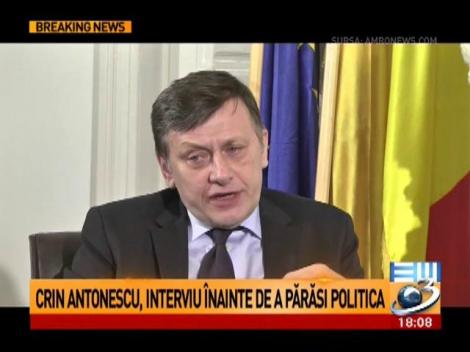 Crin Antonescu, interviu &icirc;nainte de a părăsi politica