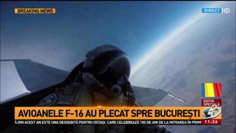 Avioanele F-16 au plecat spre București