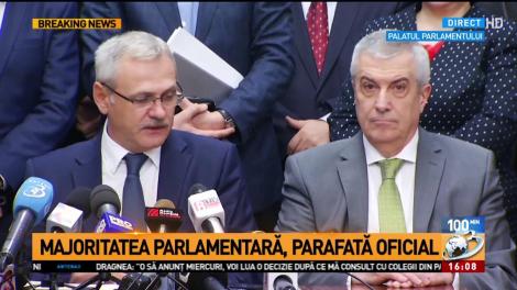 Majoritatea parlamentară, parafată oficial