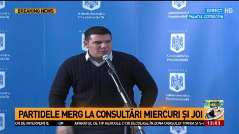 Programul consultărilor partidelor politice cu președintele Klaus Iohannis