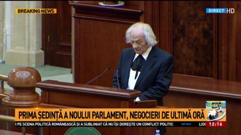 Prima ședință a noului Parlament. Sesiunea din Senat, prezidată de neurochirurgul Leon Dănăilă