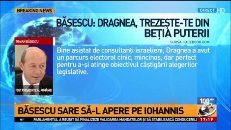 Băsescu: Dragnea, trezeşte-te din beţia puterii