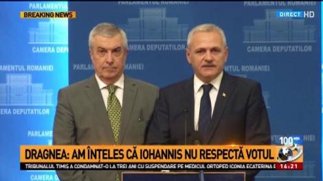 Dragnea şi Tăriceanu îi răspund preşedintelui Iohannis: Până mâine vom lua o decizie