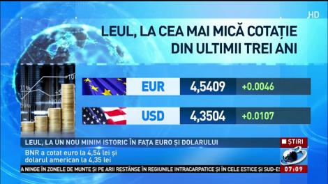 Războiul politic devalorizează moneda naţională. Leul, la un nou minim istoric