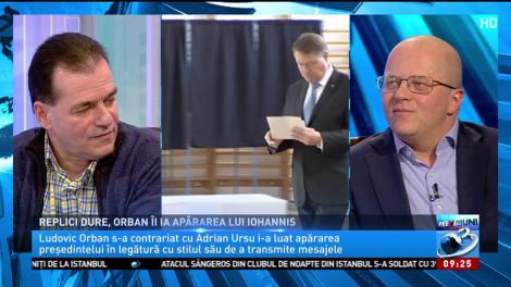 Replici dure în studioul Antena 3, între Ludovic Orban și Adrian Ursu