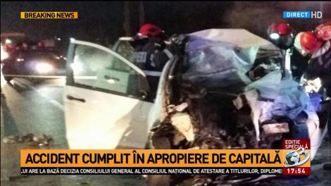 Accident cumplit &icirc;n apropiere de Capitală. O femeie și un copil au murit pe loc, trafic blocat