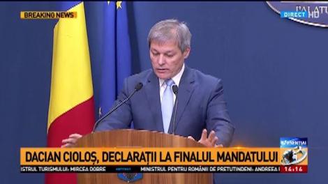 Cabinetul Cioloş este pe picior de plecare. Dacian Cioloș, ultimele declarații în calitate de premier: „Am scos la lumină lucruri ascunse”