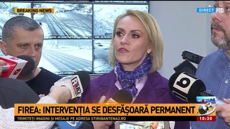 Gabriela Firea, declarații de la centrul de comandă al poliției locale din capitală