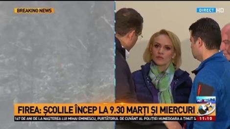 Gabriela Firea, noi măsuri luate în Capitală din cauza vremii proaste