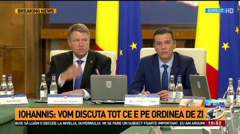 Prima ședință a guvernului Grindeanu prezidată de Iohannis