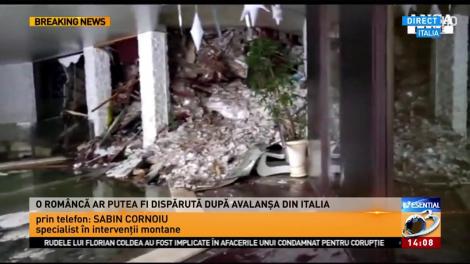 O rom&acirc;ncă s-ar putea afla printre victimele avalanșei din Italia