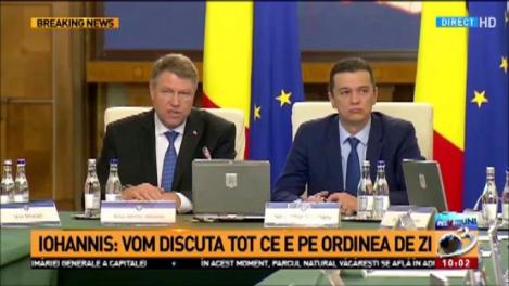 Cum a fost surprins premierul Sorin Grindeanu &icirc;n timpul ședinței de Guvern prezidate de Klaus Iohannis