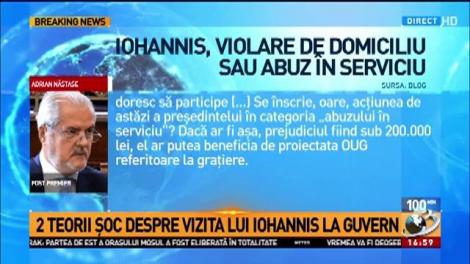 Adrian Năstase: Iohannis, violare de domiciliu sau abuz în serviciu