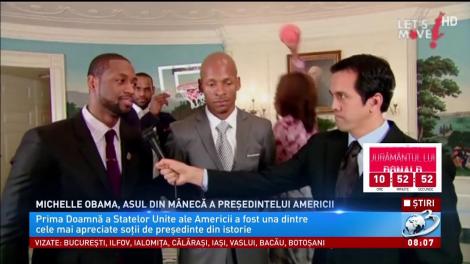 Michelle Obama, asul din m&acirc;neca președintelui Obama