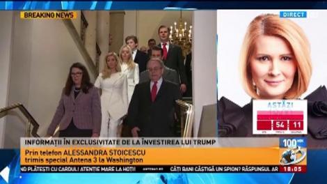 Informații &icirc;n exclusivitate de la &icirc;nvestirea lui Donald Trump