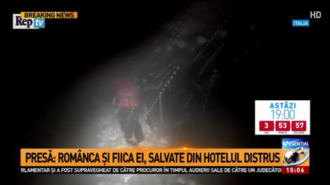 Presa italiană: Rom&acirc;nca și fetița ei, salvate de sub dăr&acirc;măturile hotelului din Italia