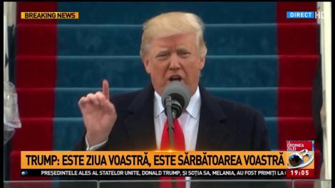 Primul discurs al lui Trump, după &icirc;nvestirea ca președinte al Americii