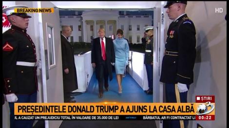 Președintele Donald Trump a ajuns la Casa Albă