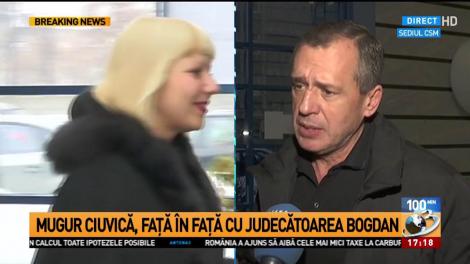 Mugur Ciuvică, faţă în faţă cu Camelia Bogdan