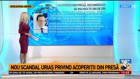 Nou scandal uriaş privind acoperiţii din presă