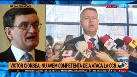 Victor Ciorbea se &icirc;nt&acirc;lneşte cu preşedintele: Nu avem competenţa de a ataca la CCR