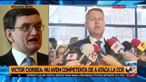 Victor Ciorbea se întâlneşte cu preşedintele: Nu avem competenţa de a ataca la CCR