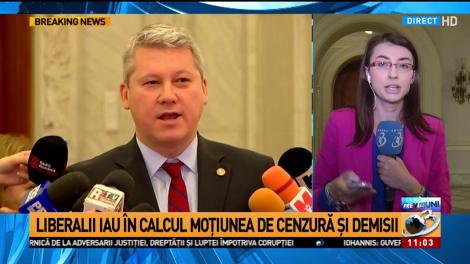 Liberalii iau în calcul moţiunea de cenzură şi demisii