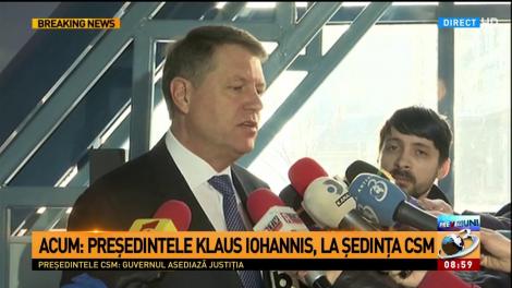 Klaus Iohannis a ajuns la CSM