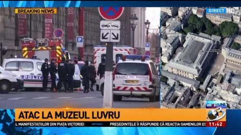 ATAC LA MUZEUL LUVRU: Un bărbat a atacat un soldat cu un cuțit