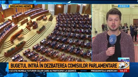 Bugetul intră în dezbaterea comisiilor parlamentare