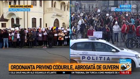 Protest la Palatul Cotroceni contra președintelui Iohannis