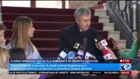 Florin Iordache are zilele numărate la conducerea Ministerului Justiției