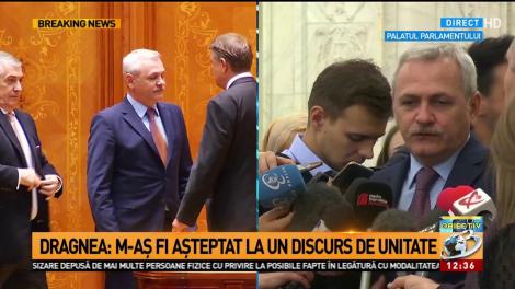 Liviu Dragnea, reacție la discursul lui Klaus Iohannis:Să lase Guvernul Grindeanu să-și facă treaba!