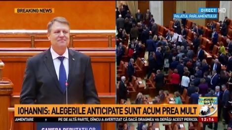 Președintele Klaus Iohannis s-a adresat Parlamentului